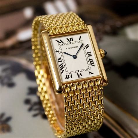 cartier tank vintage gold|vintage cartier tank men's.